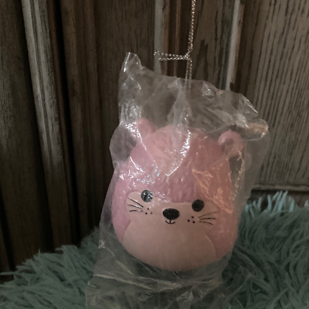 Squishmallows Fuzz A Mallows pink chinchilla ornament - Picture 6 of 7